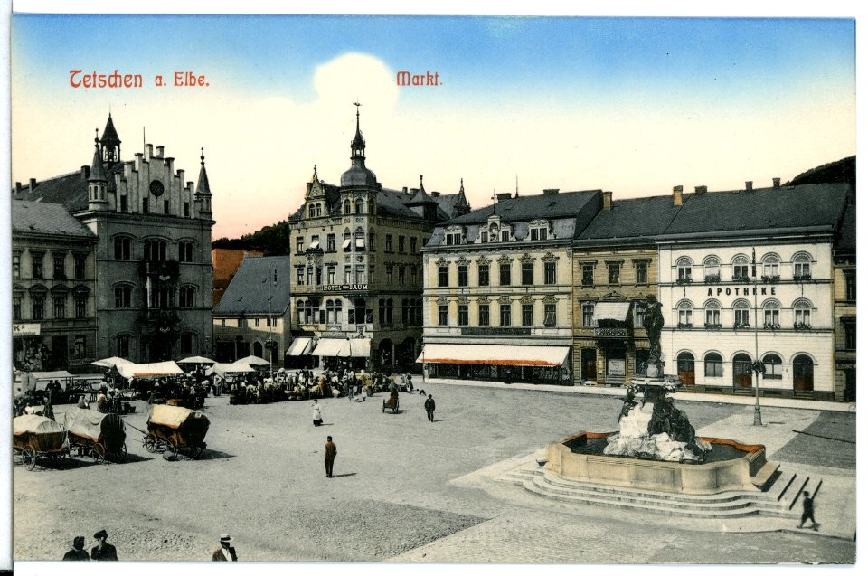 11835-Tetschen-1910-Markt-Brück & Sohn Kunstverlag