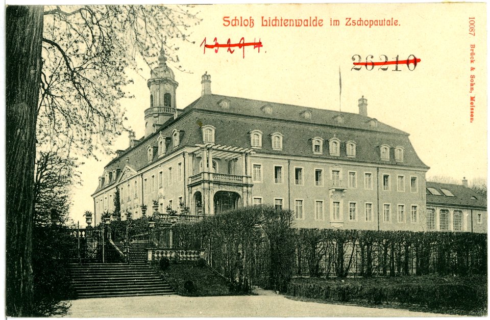 10087-Lichtenwalde-1908-Schloß-Brück & Sohn Kunstverlag