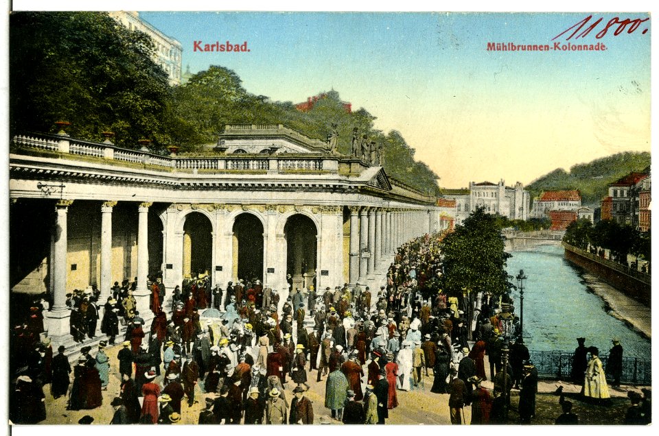 11800-Karlsbad-1910-Mühlbrunnen - Kolonnade-Brück & Sohn Kunstverlag