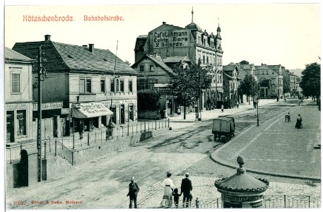 10082-Kötzschenbroda-1908-Bahnhofstraße-Brück & Sohn Kunstverlag
