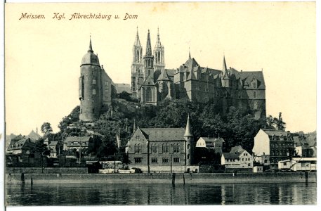10284-Meißen-1908-Albrechtsburg und Dom mit neuen Türmen-Brück & Sohn Kunstverlag