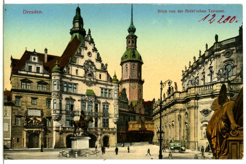 12200-Dresden-1910-Blick von der Brühlschen Terrasse-Brück & Sohn Kunstverlag