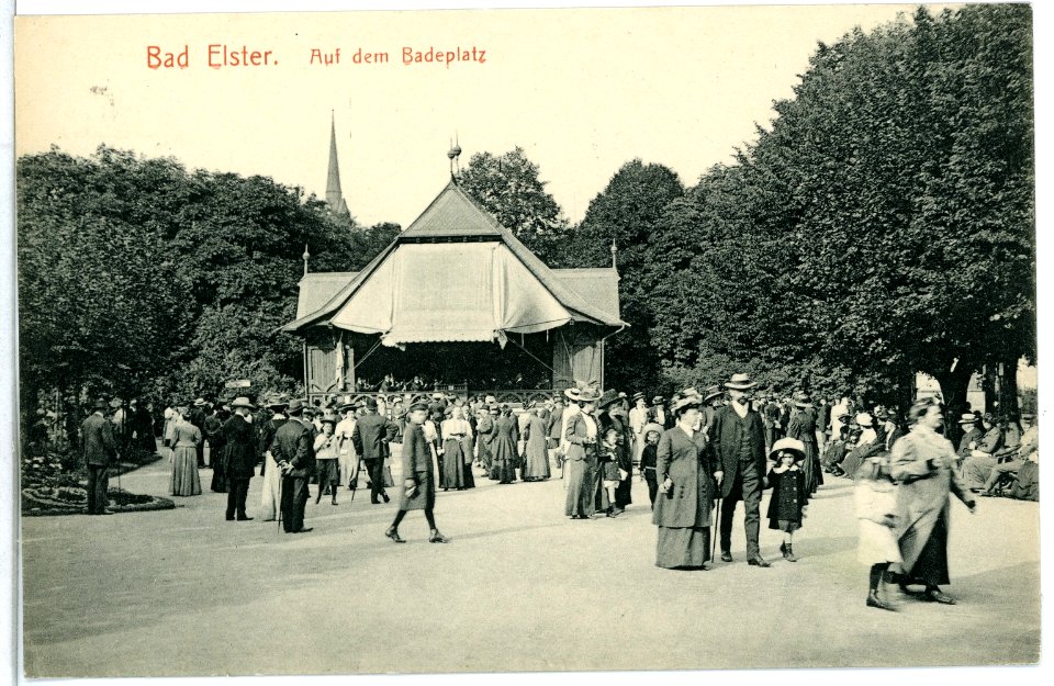 11745-Bad Elster-1910-Auf dem Badeplatz-Brück & Sohn Kunstverlag