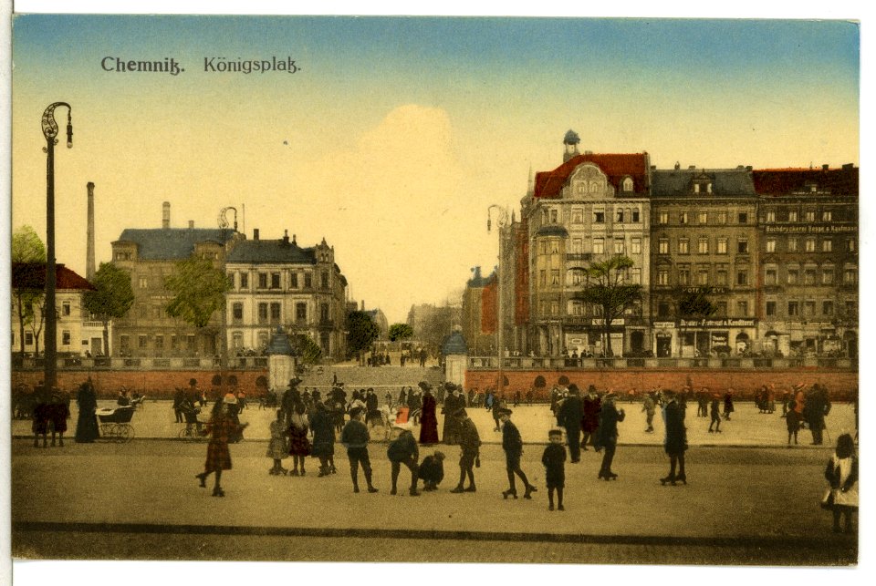 12146-Chemnitz-1910-Neustädter Markt und Bahnhofstraße-Brück & Sohn Kunstverlag