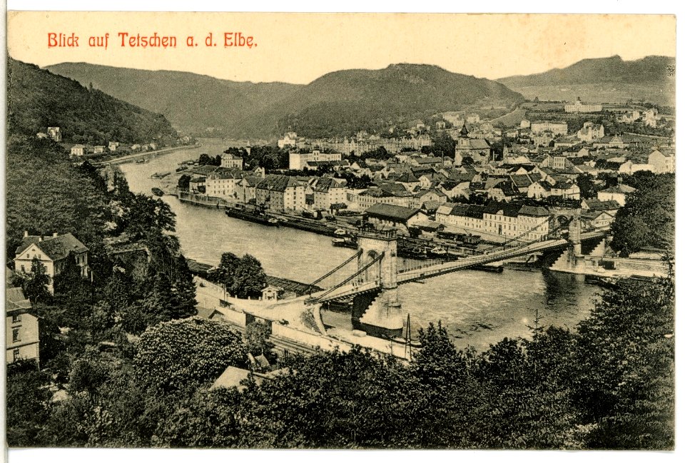 12466-Tetschen-1911-Blick auf Tetschen-Brück & Sohn Kunstverlag