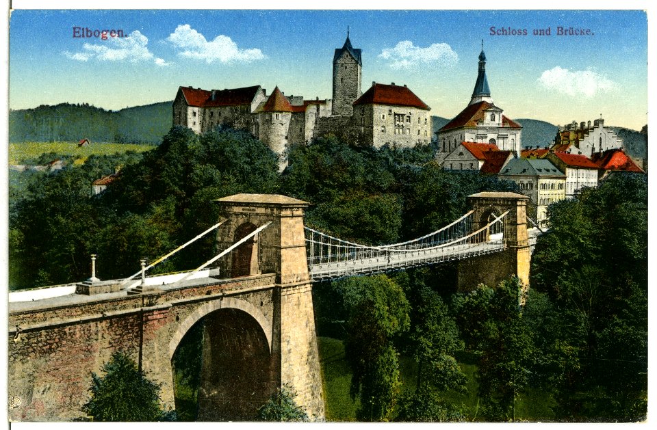 11797-Elbogen-1910-Schloß und Brücke-Brück & Sohn Kunstverlag