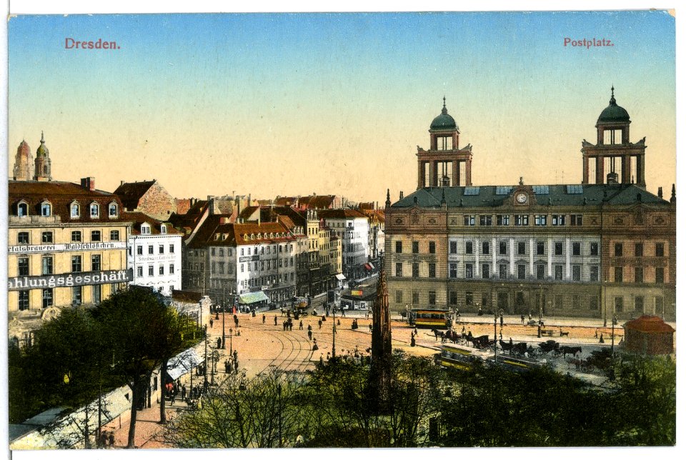12685-Dresden-1911-Postplatz-Brück & Sohn Kunstverlag