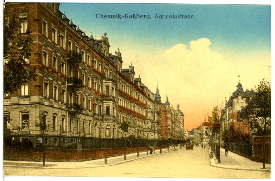 12152-Chemnitz-1910-Kaßberg, Agricolastraße-Brück & Sohn Kunstverlag