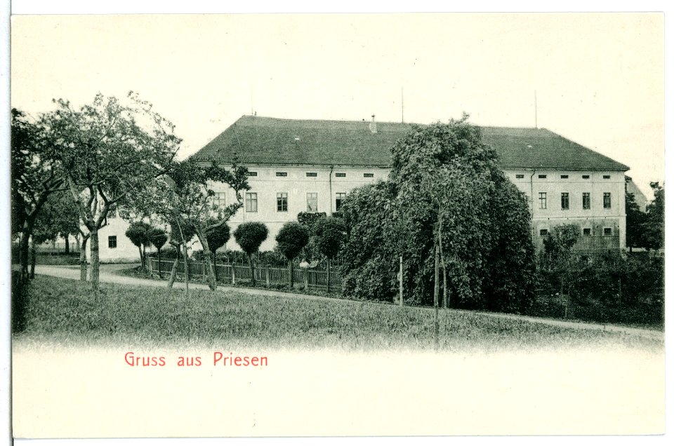 10031-Priesen-1908-Blick auf Priesen-Brück & Sohn Kunstverlag