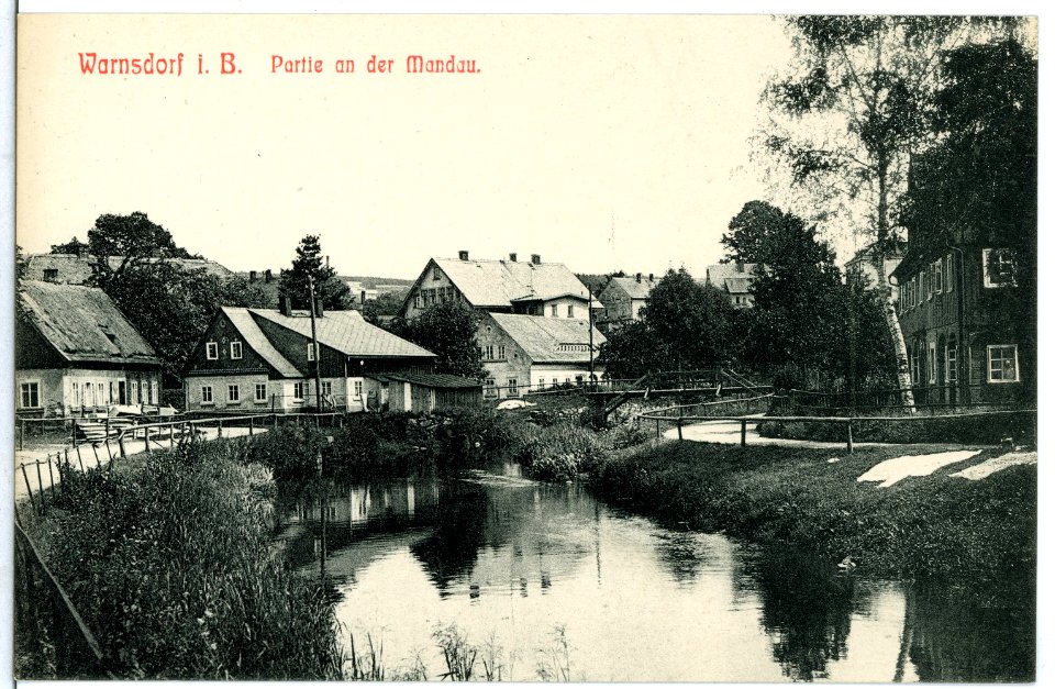11209-Warnsdorf-1910-Partie an der Mandau-Brück & Sohn Kunstverlag