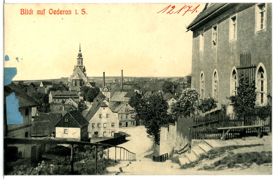 12171-Oederan-1910-Blick auf den Ort-Brück & Sohn Kunstverlag