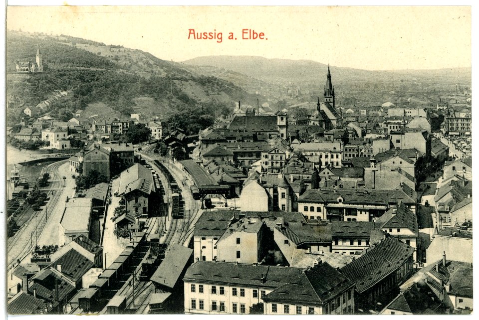 12347-Aussig-1910-Blick auf Aussig-Brück & Sohn Kunstverlag