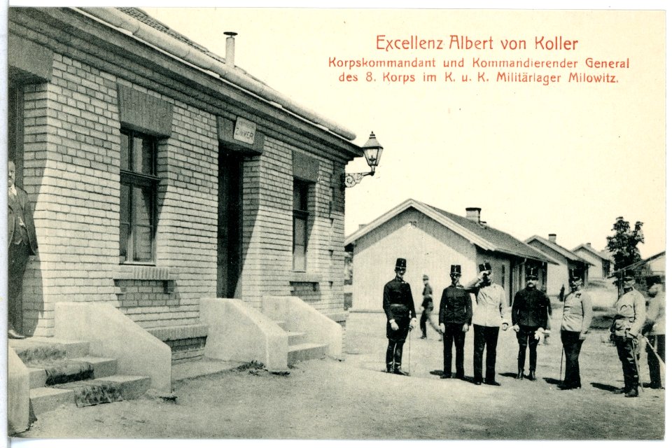 12338-Milowitz-1910-Militärlager - Albert von Koller Kommandant-Brück & Sohn Kunstverlag