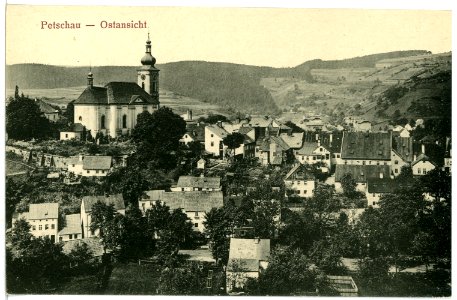 11489-Petschau-1910-Ostansicht-Brück & Sohn Kunstverlag