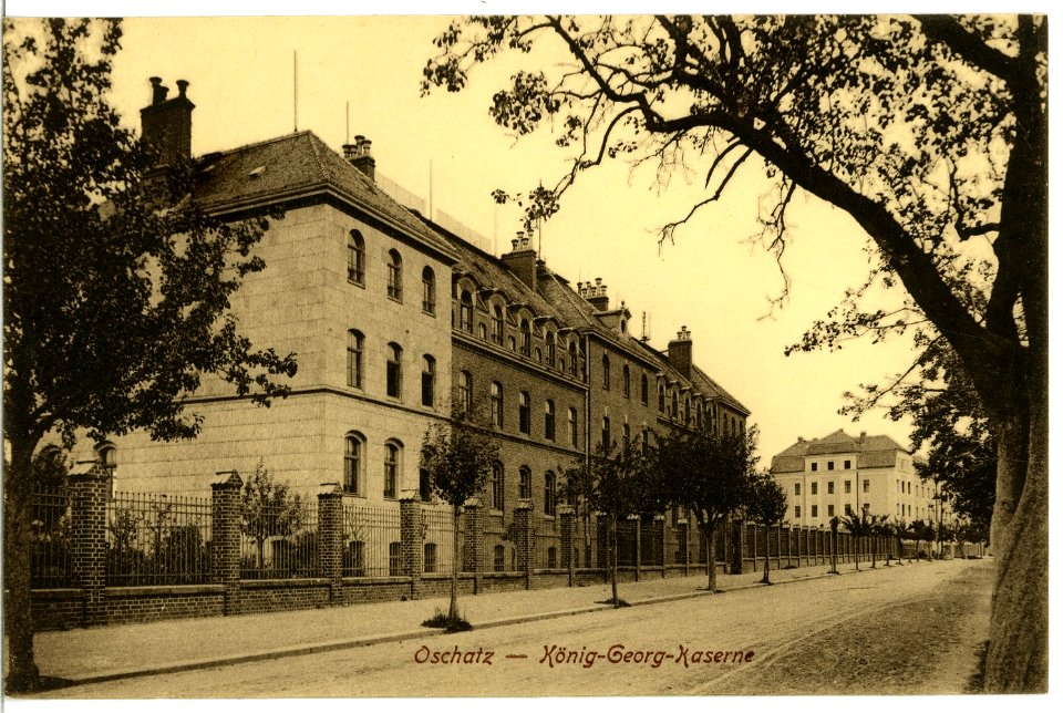 12723-Oschatz-1911-König Georg Kaserne-Brück & Sohn Kunstverlag