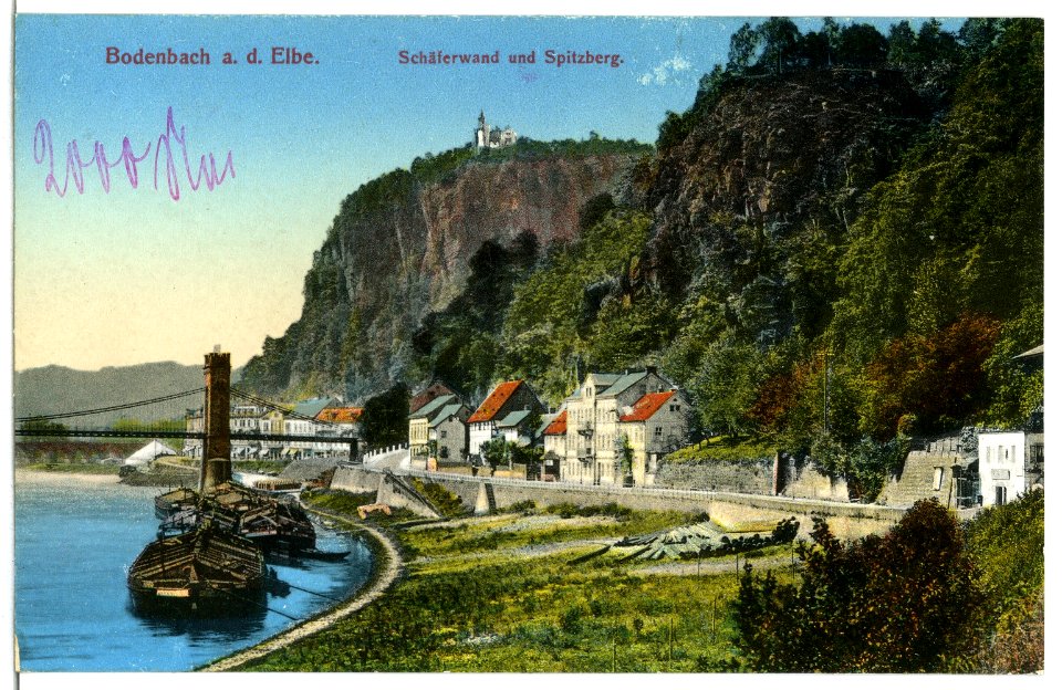 12228-Bodenbach-1910-Schäferwand und Spitzberg-Brück & Sohn Kunstverlag