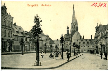 12307-Burgstädt-1910-Marktplatz-Brück & Sohn Kunstverlag