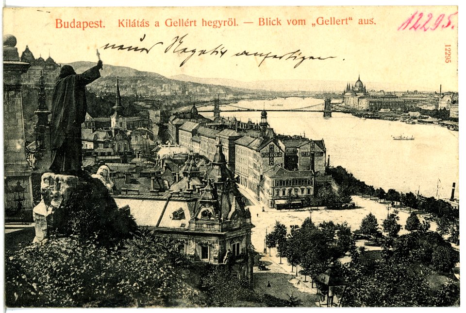 12295-Budapest-1910-Blick vom Gellert-Brück & Sohn Kunstverlag