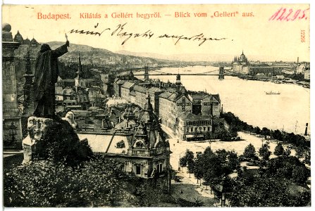 12295-Budapest-1910-Blick vom Gellert-Brück & Sohn Kunstverlag