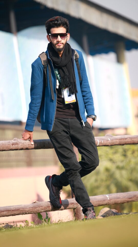 Fashion man's fashion blurry background