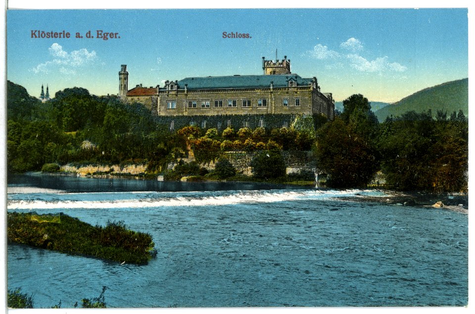12687-Klösterle-1911-Schloß, Eger-Brück & Sohn Kunstverlag