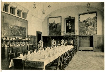 12019-Dresden-1910-Speisesaal des Offizier-Kasino der Königlich Sächsischen Garde-Reiter-Brück & Sohn Kunstverlag