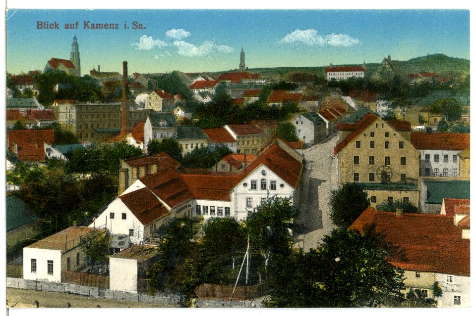 12644-Kamenz-1911-Blick auf Kamenz-Brück & Sohn Kunstverlag