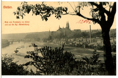 12046-Meißen-1910-Blick von Proschwitz ins Elbtal-Brück & Sohn Kunstverlag