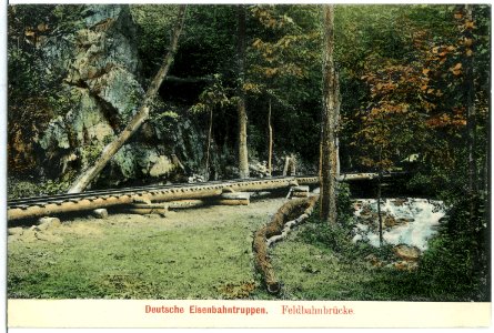 11299-Miltitz-Roitzschen-1910-Deutsche Eisenbahntruppen Feldbahnbrücke-Brück & Sohn Kunstverlag