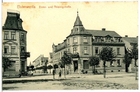 11425-Elsterwerda-1910-Elsterstraße, Thiemigstraße-Brück & Sohn Kunstverlag
