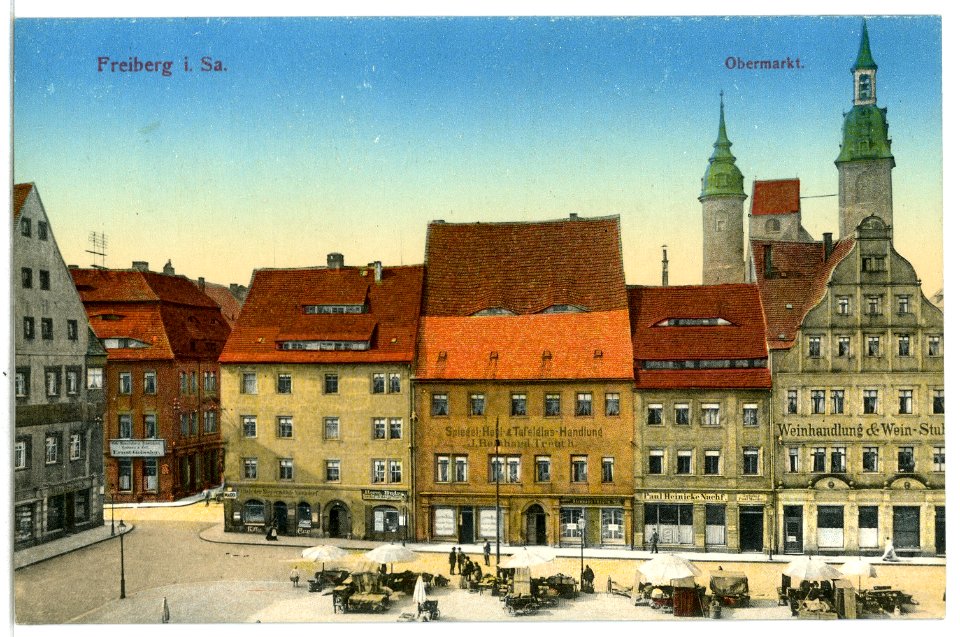 12392-Freiberg-1910-Obermarkt-Brück & Sohn Kunstverlag