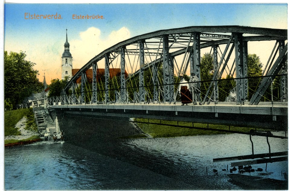 11423-Elsterwerda-1910-Elsterbrücke-Brück & Sohn Kunstverlag