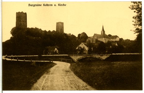 11260-Kohren-1910-Burgruine und Kirche-Brück & Sohn Kunstverlag