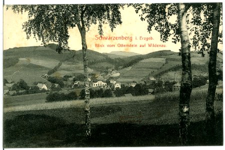 11270-Schwarzenberg-1910-Blick vom Ottenstein auf Wildenau-Brück & Sohn Kunstverlag
