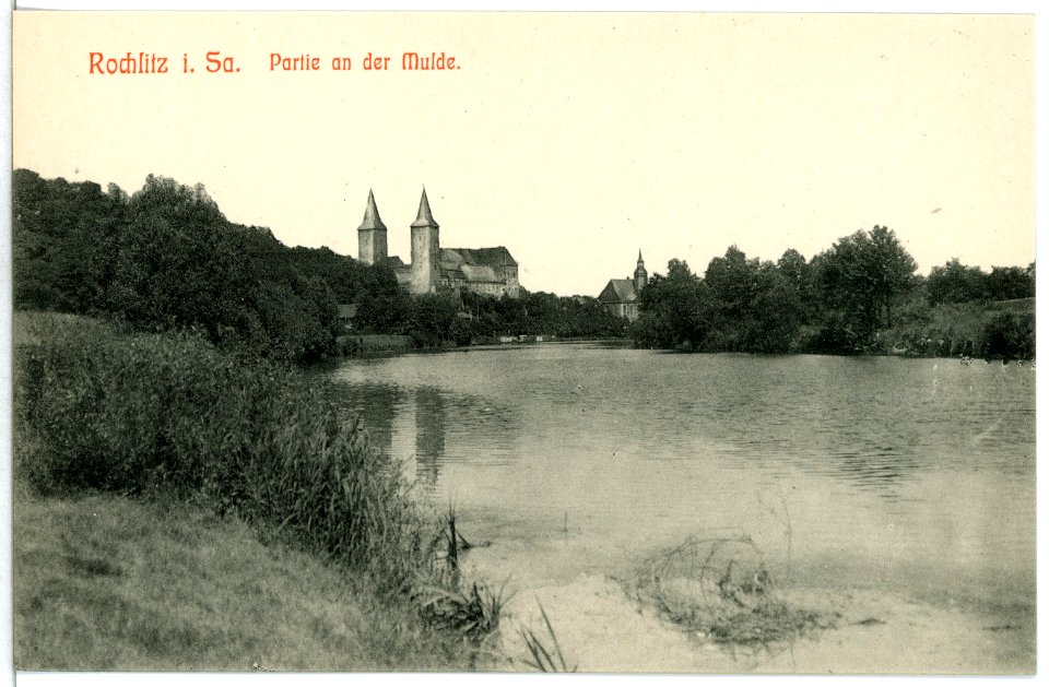 12630-Rochlitz-1911-Partie an der Mulde-Brück & Sohn Kunstverlag