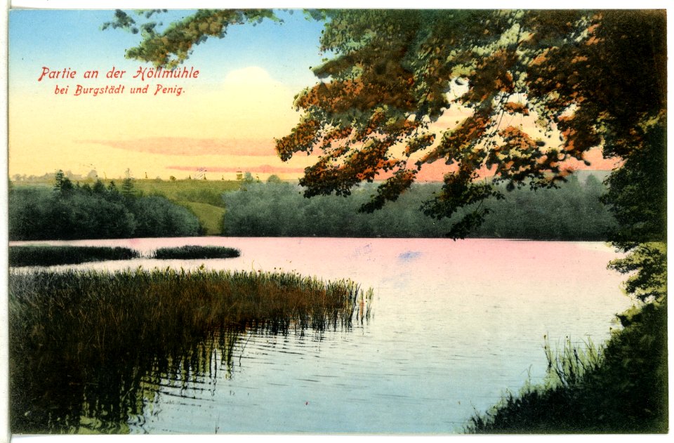 12306-Burgstädt-1910-an der Höllmühle bei Burstädt-Brück & Sohn Kunstverlag
