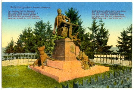 12714-Kösen-1911-Rudelsburg, Bismarck Denkmal-Brück & Sohn Kunstverlag