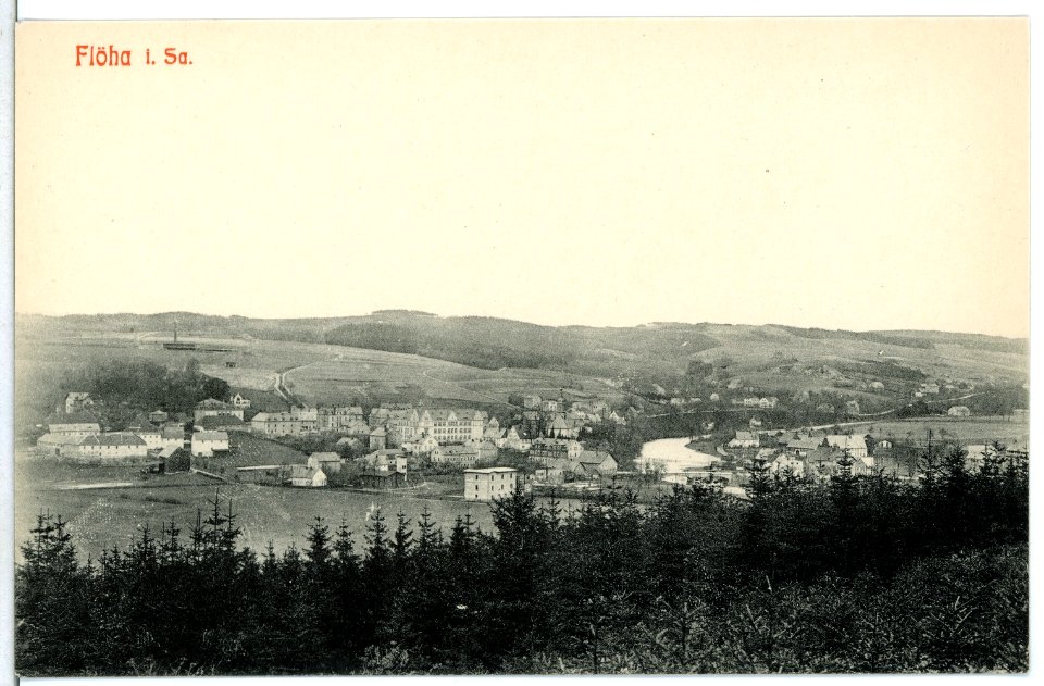 12086-Flöha-1910-Blick auf Flöha-Brück & Sohn Kunstverlag