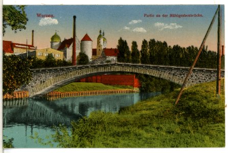 12752-Wurzen-1911-Partie an der Mühlgrabenbrücke-Brück & Sohn Kunstverlag