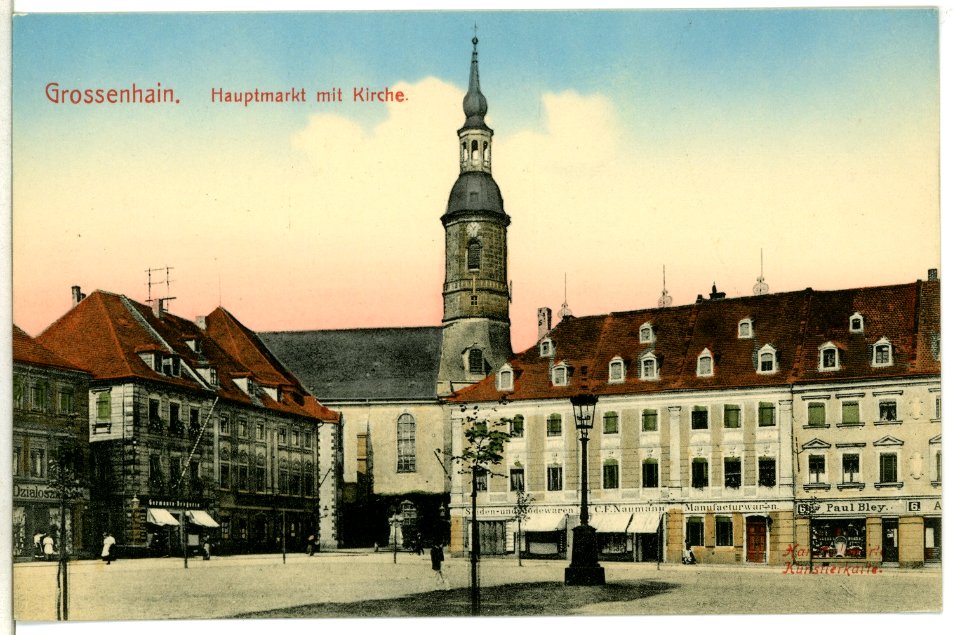 11295-Großenhain-1910-Hauptmarkt mit Kirche-Brück & Sohn Kunstverlag