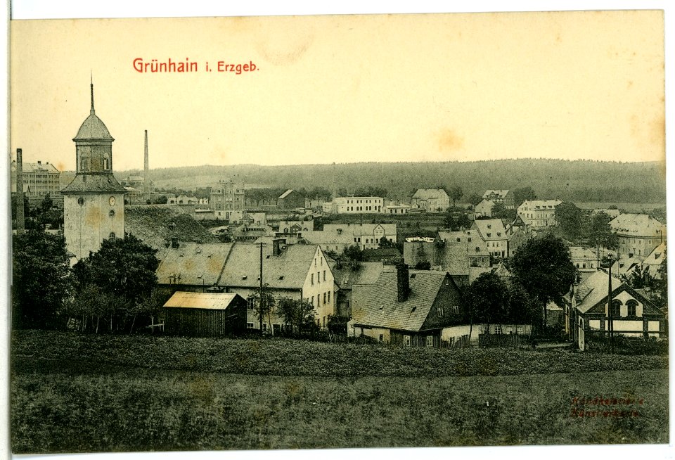 11278-Grünhain-1910-Blick auf Grünhain-Brück & Sohn Kunstverlag
