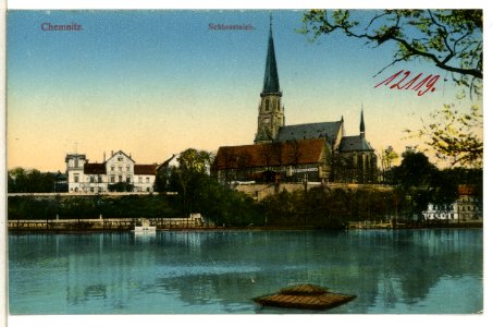 12119-Chemnitz-1910-Schloßteich, Schloßkirche-Brück & Sohn Kunstverlag