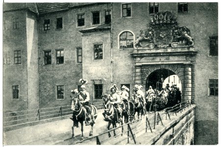11419-Torgau-1910-Schloß Hartenfels - Ritterauszug-Brück & Sohn Kunstverlag