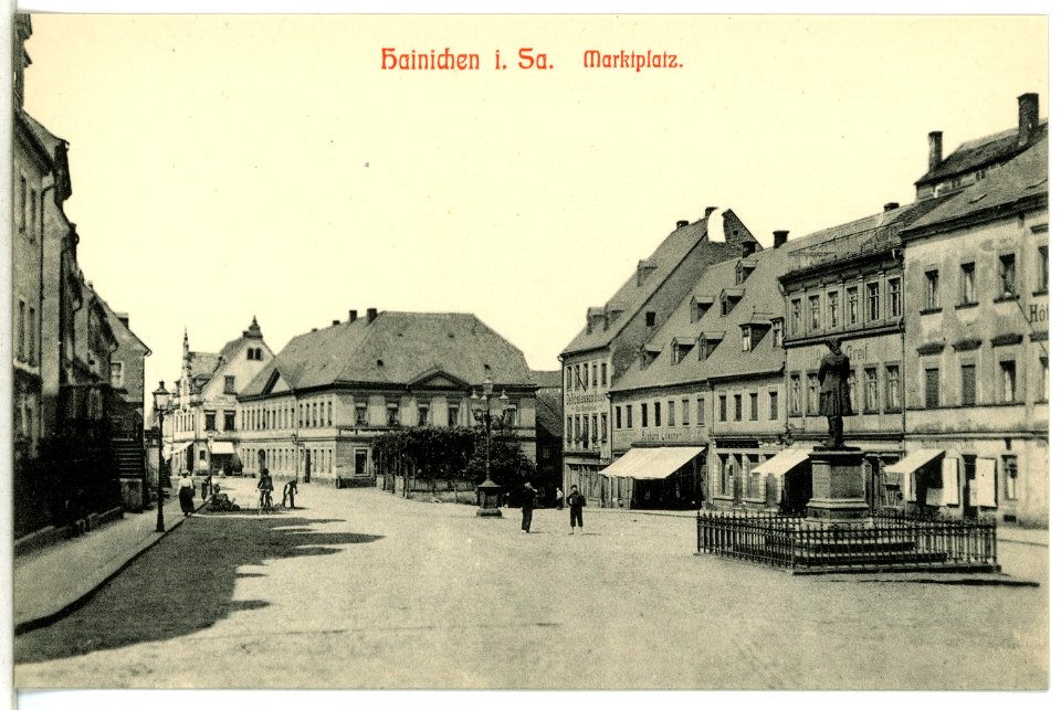 12434-Hainichen-1911-Marktplatz-Brück & Sohn Kunstverlag
