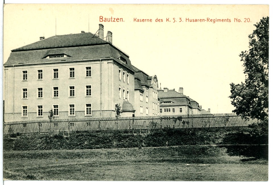 12351-Bautzen-1910-Kaserne des 3. Königlich Sächsischen Husaren-Regiments Nr. 20-Brück & Sohn Kunstverlag