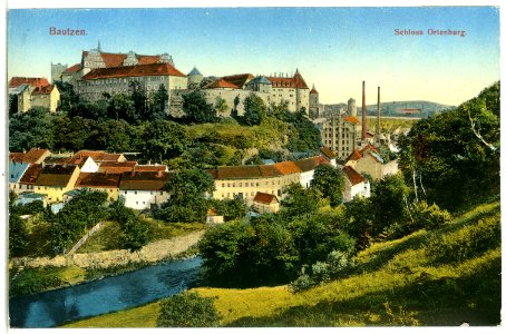12387-Bautzen-1910-Blick auf Bautzen und Schloß Ortenburg-Brück & Sohn Kunstverlag