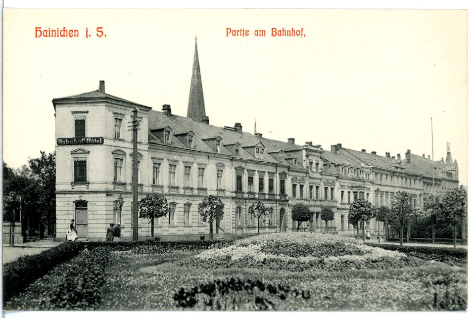 12437-Hainichen-1911-am Bahnhof-Brück & Sohn Kunstverlag