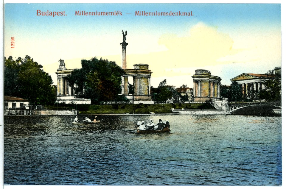 12296-Budapest-1910-Millenniumsdenkmal-Brück & Sohn Kunstverlag
