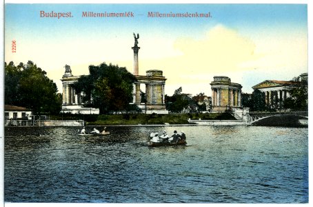 12296-Budapest-1910-Millenniumsdenkmal-Brück & Sohn Kunstverlag