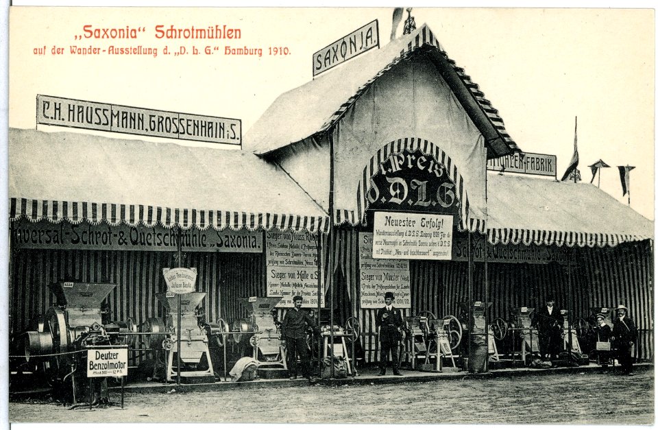 11004-Hamburg-1910-Saxonia Schrotmühlen auf der Wanderausstellung-Brück & Sohn Kunstverlag